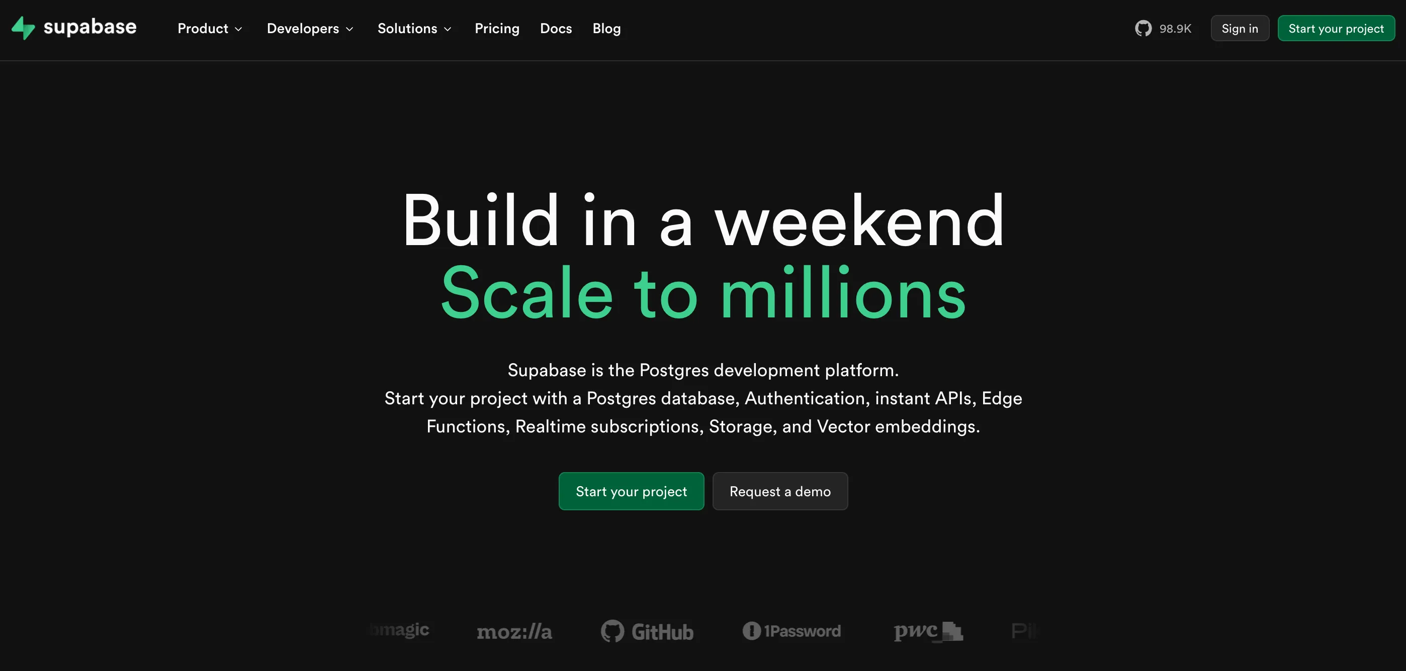 Supabase dashboard showing real-time data subscriptions and database schema